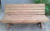 Стіл обідній дерев'яний для дачі, саду, альтанки Дельта 2м, фото 9