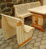 Стіл дерев'яний для альтанки, саду, бару та кафе Сім'я 2м, фото 4