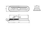 Овальна присоска з вовлканізованим супортом, фото 2