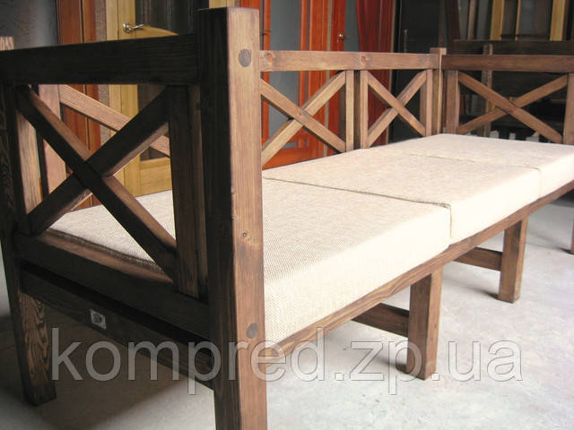 Скамья угловая деревянная Эмине 2,5м - фото 6 - id-p612779292