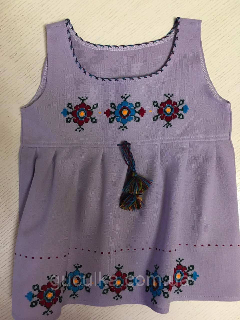 Сукня сарафан вишита для дівчинки домоткане полотно на 3-4 роки, фото 1