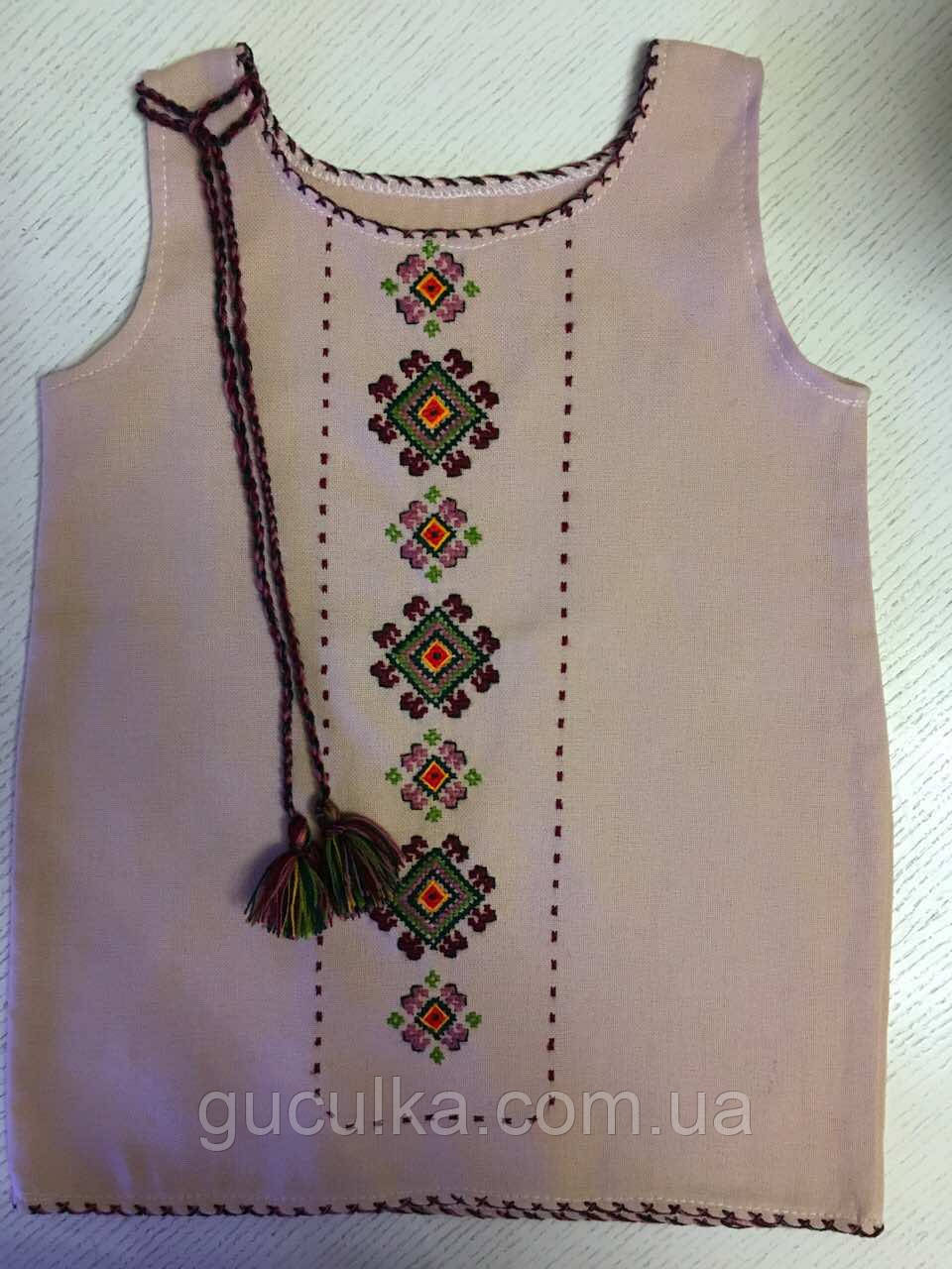 Сукня сарафан вишита для дівчинки домоткане полотно на 3-4 роки, фото 1