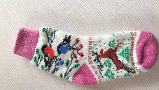 Шкарпетки дорослі зимові з малюнком універсальний розмір