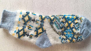 Шкарпетки жіночі з орнаментом на козячому пусі (кругові) Орнамент1
