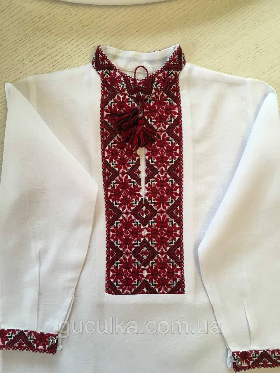 Біла вишита сорочка для хлопчика 5-6 років, фото 1