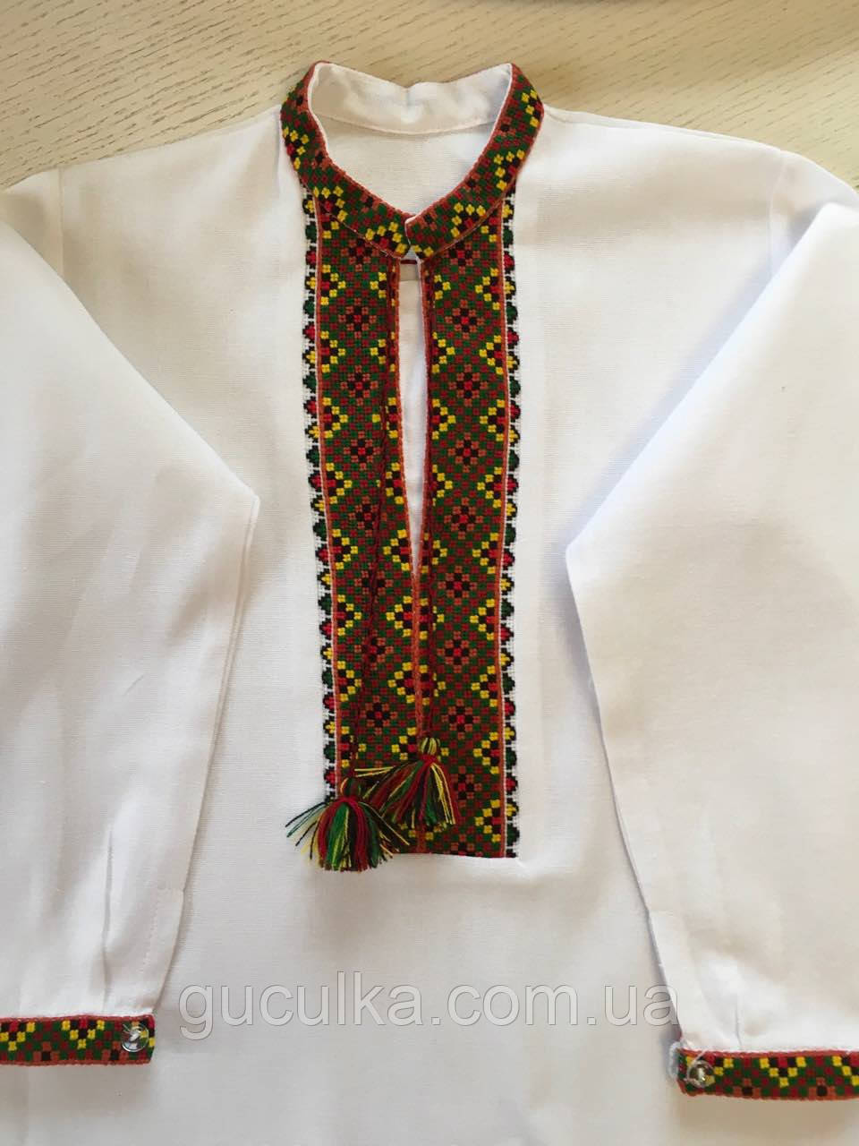 Біла вишита сорочка для хлопчика 5-6 років, фото 1