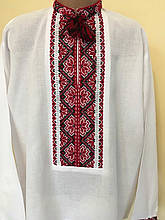 Вишиванка на стійку домоткане полотно 9-10 років (ручна робота)