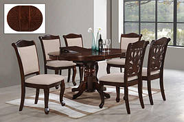 Обідній круглий стіл для вітальні в класичному стилі Мадрид Sof, колір вишня