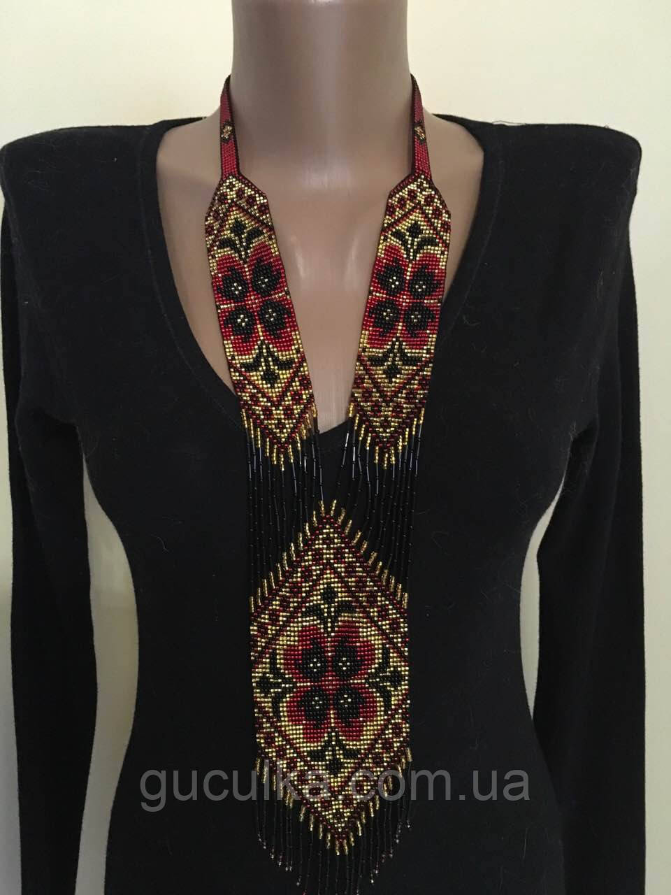 Гердан намисто українське з бісеру ручної роботи, фото 1