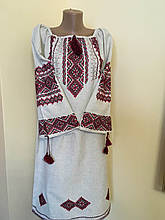 Сукня жіноча сірий льон ручна робота