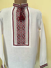 Сорочка біла вишита хрестиком та мережкою 9-10 років (ручна робота)