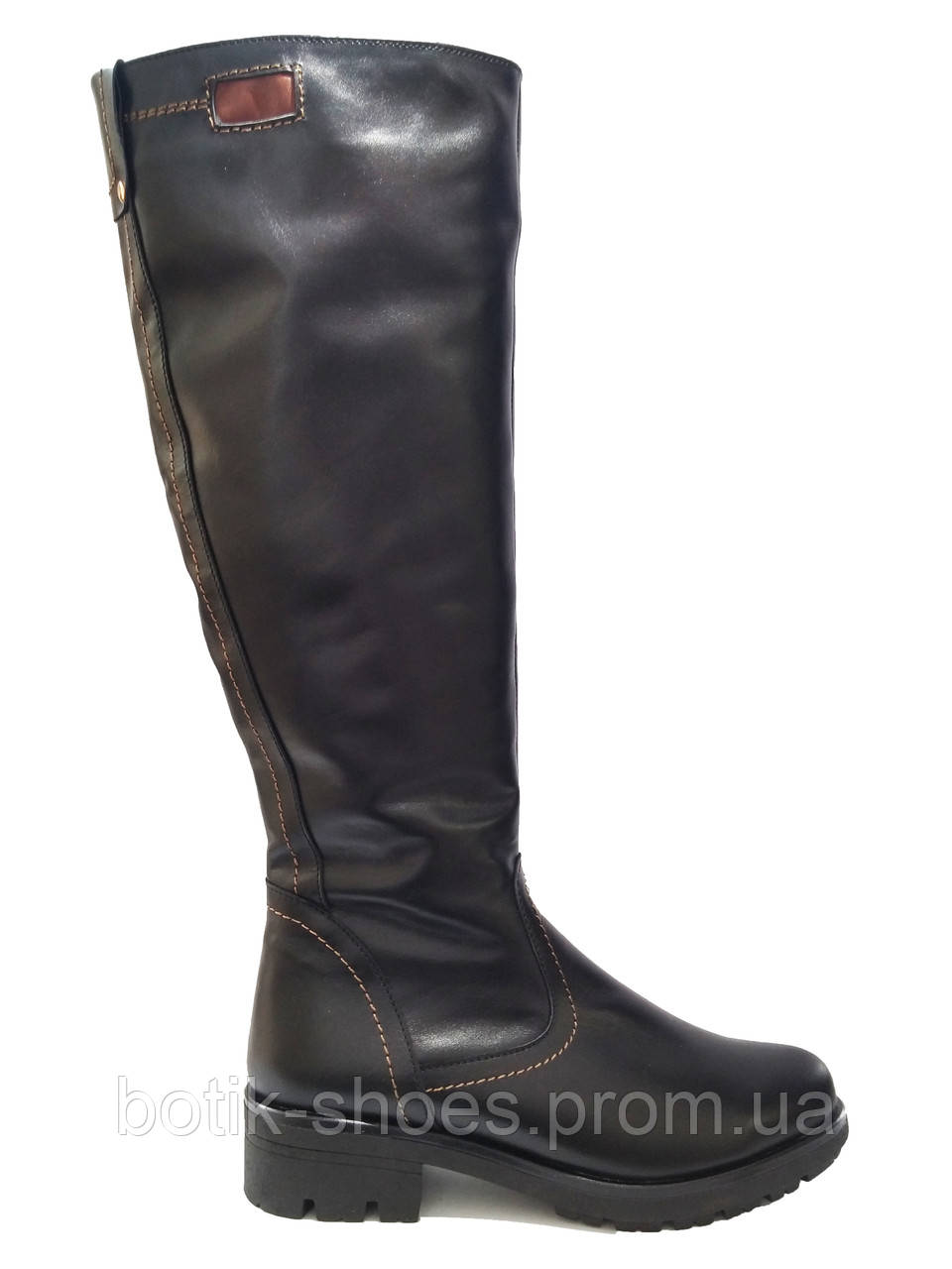 Якісні чоботи зимові жіночі шкіряні на низькому каблуці зручні повсякденні комфорт теплі високі утеплені 36 розмір Maxi 804 2023