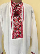 Сорочка біла вишита хрестиком та мережкою 9-10 років (ручна робота)