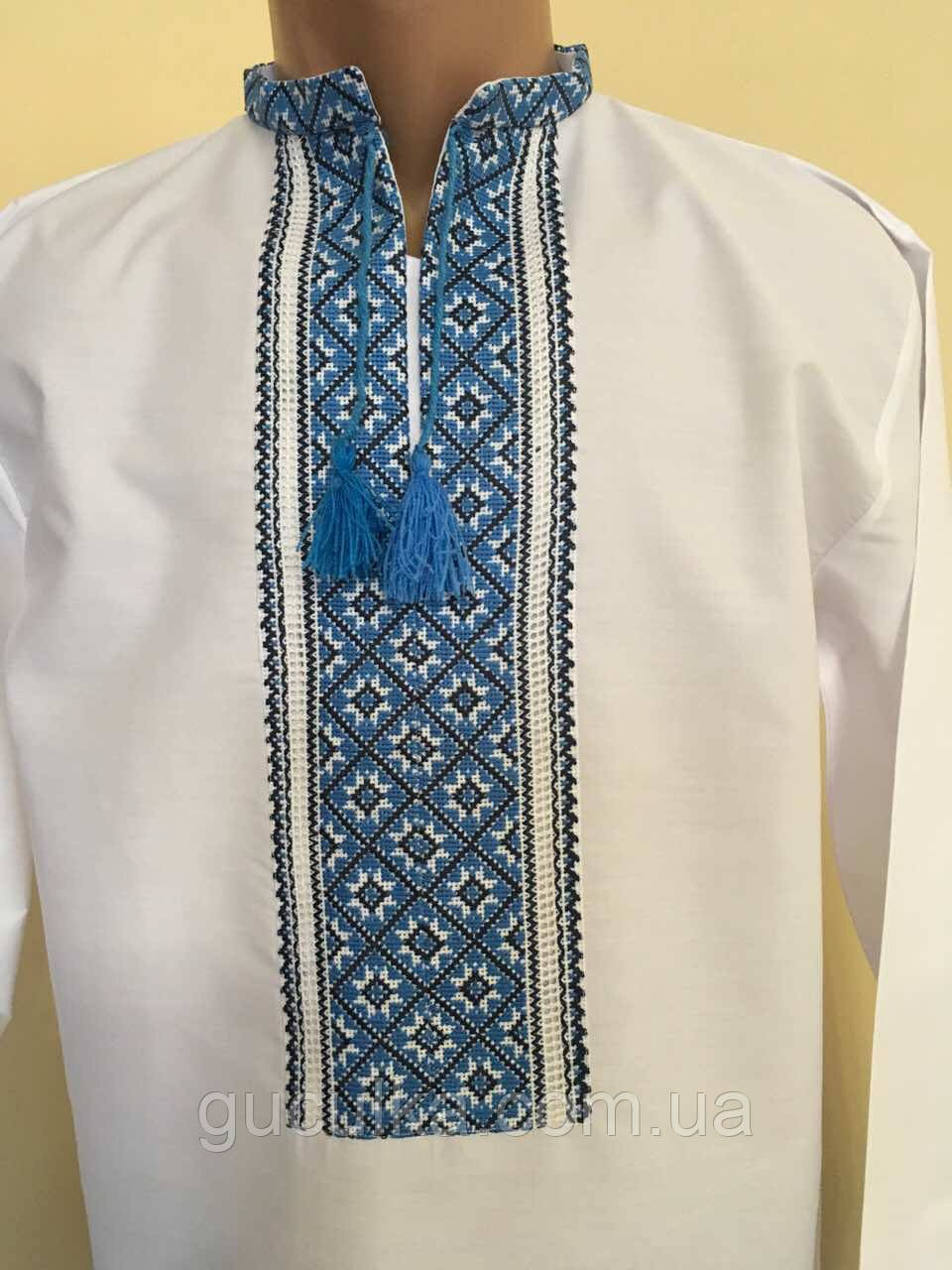 Вишита сорочка на стійку для хлопчика 13-15 років, фото 1