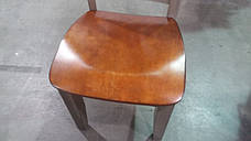 Стілець обідній дерев'яний для кухні і вітальні Мюнхен Sof, колір горіх + сірий, фото 5