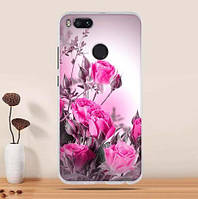 Оригинальный чехол бампер с картинкой для Xiaomi Mi A1 / Mi 5x Розовые розы