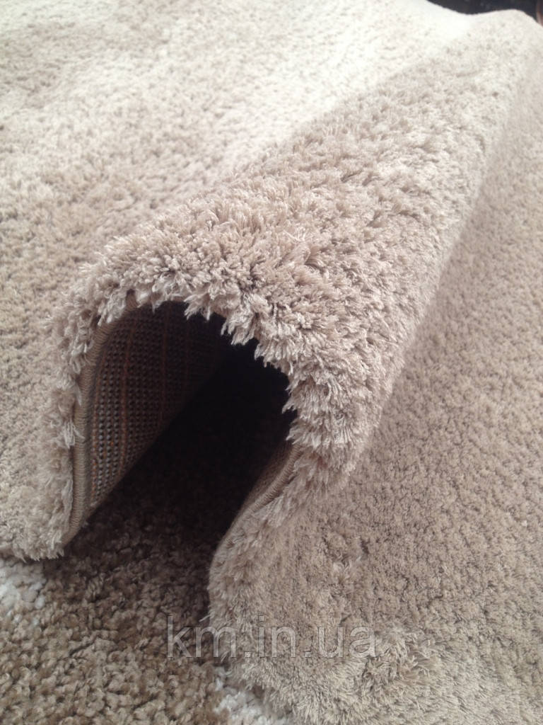 КИЛИМ З ВИСОКИМ ВОРСОМ MICROFIBER 03 СВІТЛО - БЕЖЕВИЙ