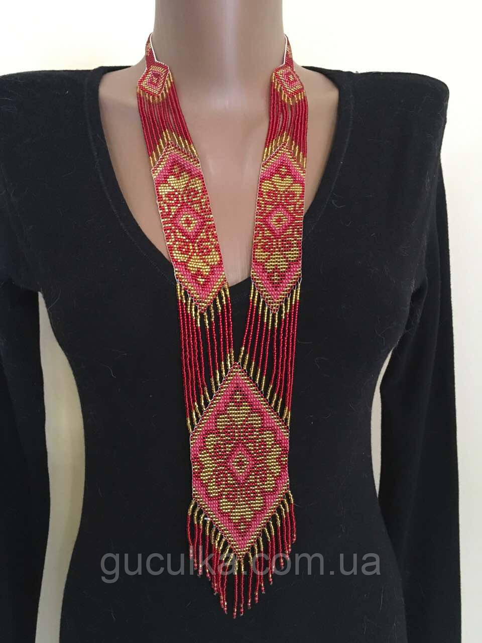 Гердан намисто українське з бісеру ручної роботи, фото 1