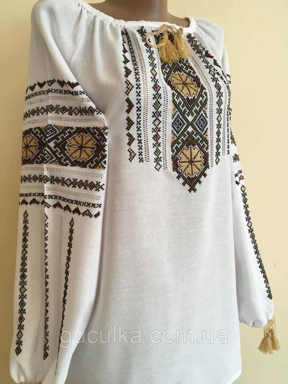 Вишиванка традиційна з орнаментом ручної роботи розмір 52-54 (3ХL), фото 1