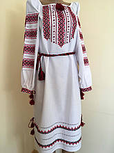 Сукня жіноча вишита ручної роботи на домотканому полотні розмір 50-52 (3XL)