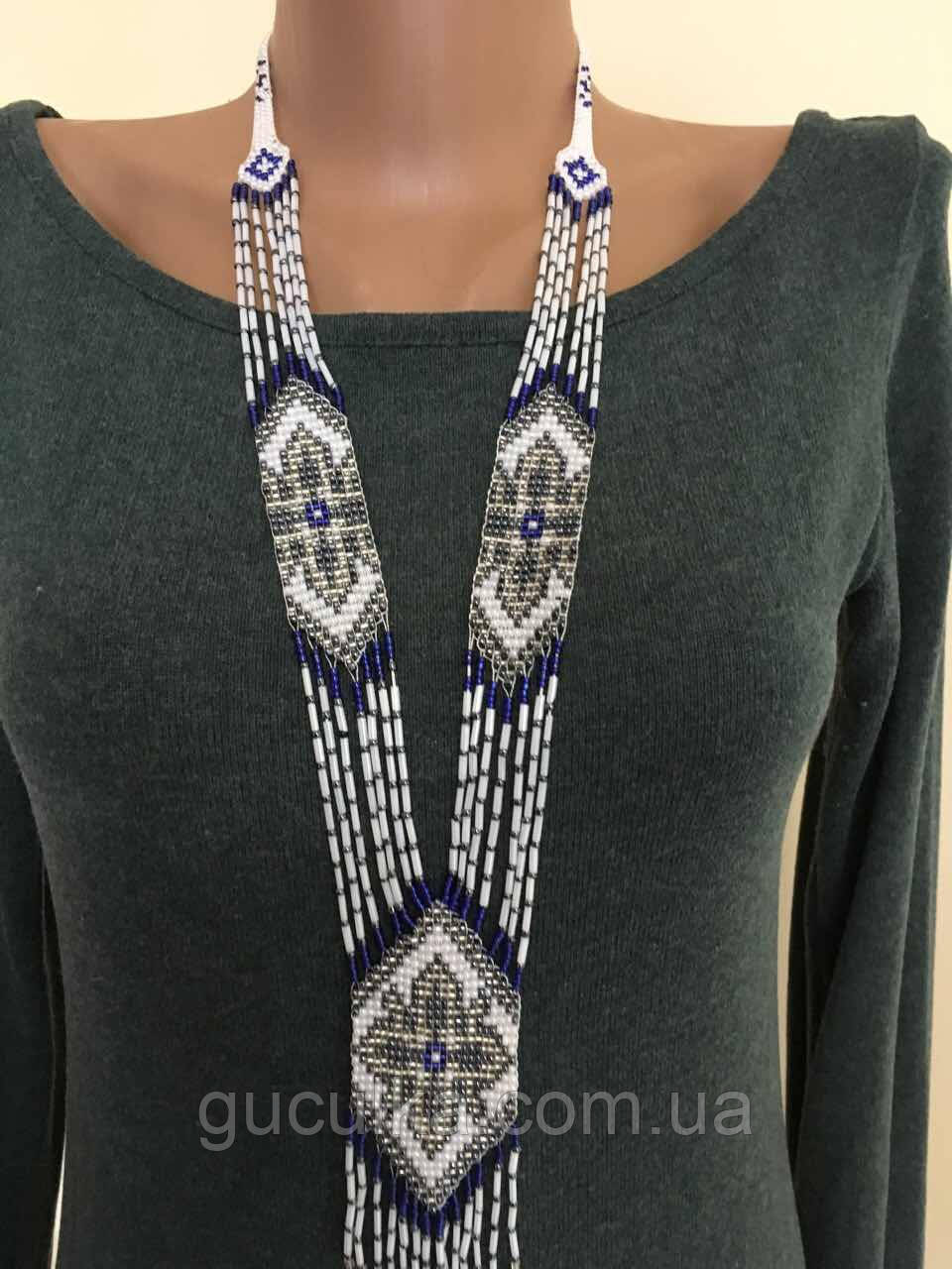 Намисто українське Гердан з бісеру ручної роботи, фото 1