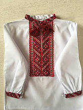 Вишиванка біла ручної роботи для хлопчика на 1-2 роки