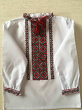 Вишиванка біла ручної роботи для хлопчика на 1-2 роки