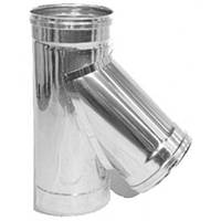 Трійник димохода 45 неіржавка Версія Люкс D-100 мм товщина 0,6 мм