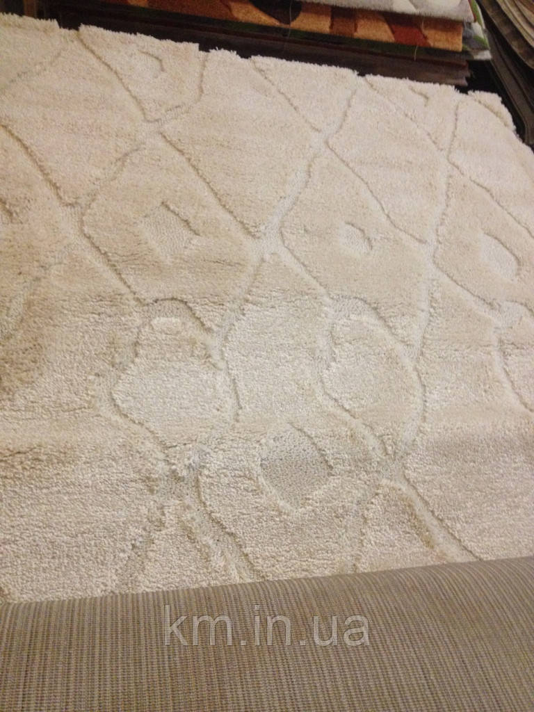 КИЛИМ З ВИСОКИМ ВОРСОМ MICROFIBER TWO-LEVEL CREAM