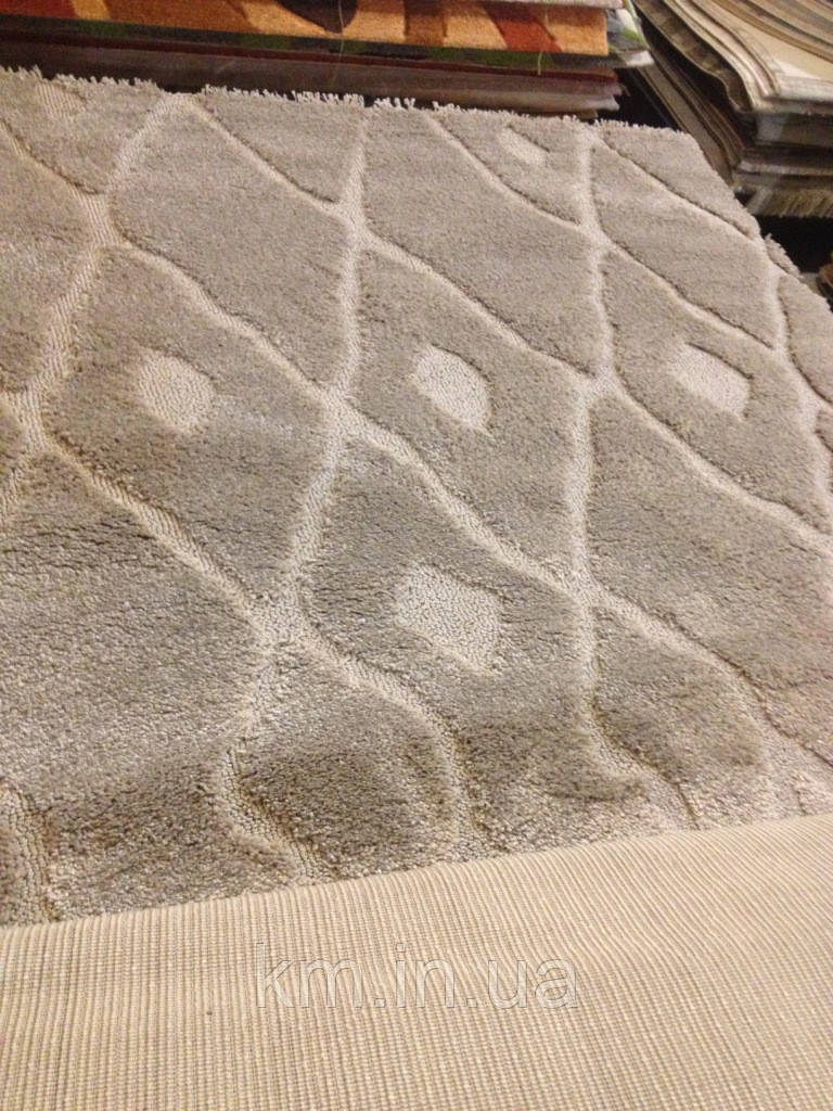 КИЛИМ З ВИСОКИМ ВОРСОМ MICROFIBER TWO-LEVEL BEIGE