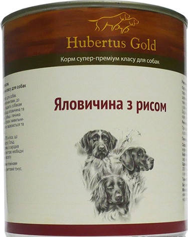 

Влажный корм для собак Hubertus Gold Говядина и рис 800 г