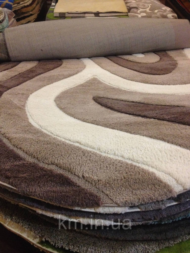 КИЛИМ З ВИСОКИМ ВОРСОМ MICROFIBER 3D BROWN 100