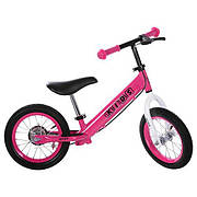 Дитячий беговел Profi Kids Рожевий 12" (M 3440AB-7) з ручним гальмом