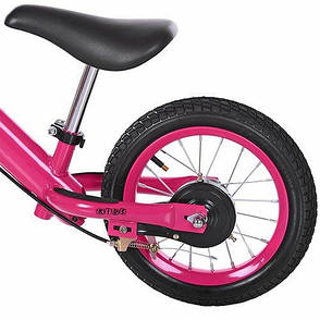 Дитячий беговел Profi Kids Рожевий 12" (M 3440AB-7) з ручним гальмом, фото 4