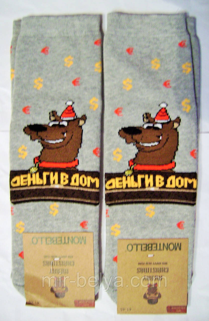 Чоловічі новорічні шкарпетки рік собаки 2018, фото 1