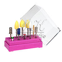 Підставка для насадок на 10 комірок, рожева