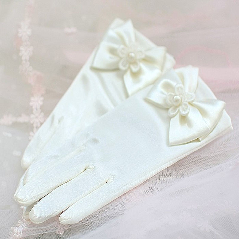 Перчатки свадебные атласные белые - фото 3 - id-p613177453
