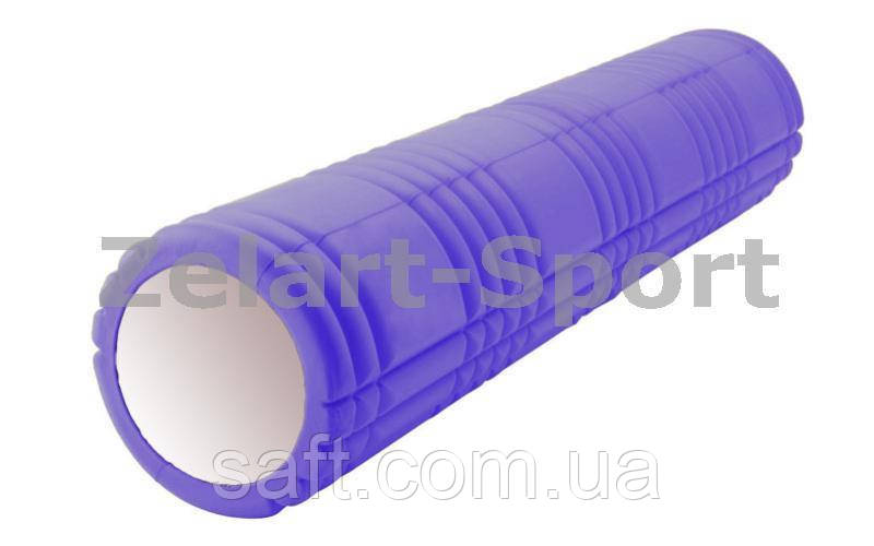 Роллер массажный (Grid Roller) для йоги, пилатеса, фитн. (d-14,5см, l-61см, цвета в ассортименте) - фото 5 - id-p613182393