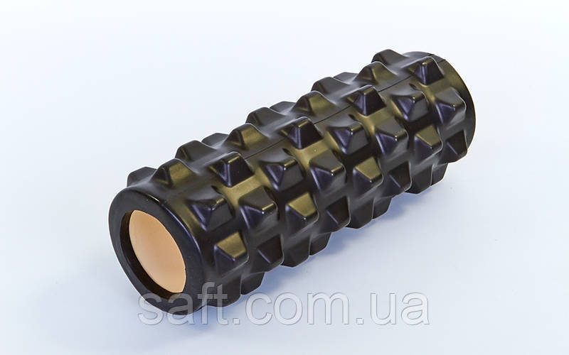 Роллер массажный (Grid Roller) для йоги, пилатеса, фитн. (d-10см, l-31см, цвета в ассортименте) - фото 3 - id-p613185470