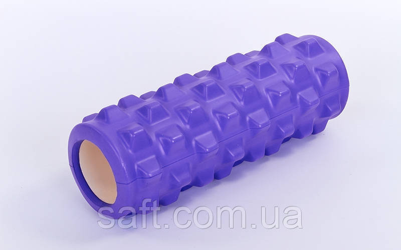 Роллер массажный (Grid Roller) для йоги, пилатеса, фитн. (d-10см, l-31см, цвета в ассортименте) - фото 5 - id-p613185470