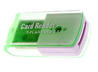 Картридер USB microSD S-104 Зеленый