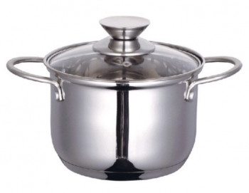 Каструля Con Brio CB-1113, 6. 4 л, 24 см, з нержавіючої сталі з кришкою, для всіх типів плит
