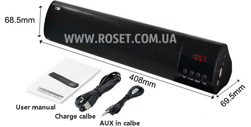 Бездротова колонка - Wireless Speaker Magic Sound Y38 10W (Bluetooth, AUX, MIC, TF-card, USB)