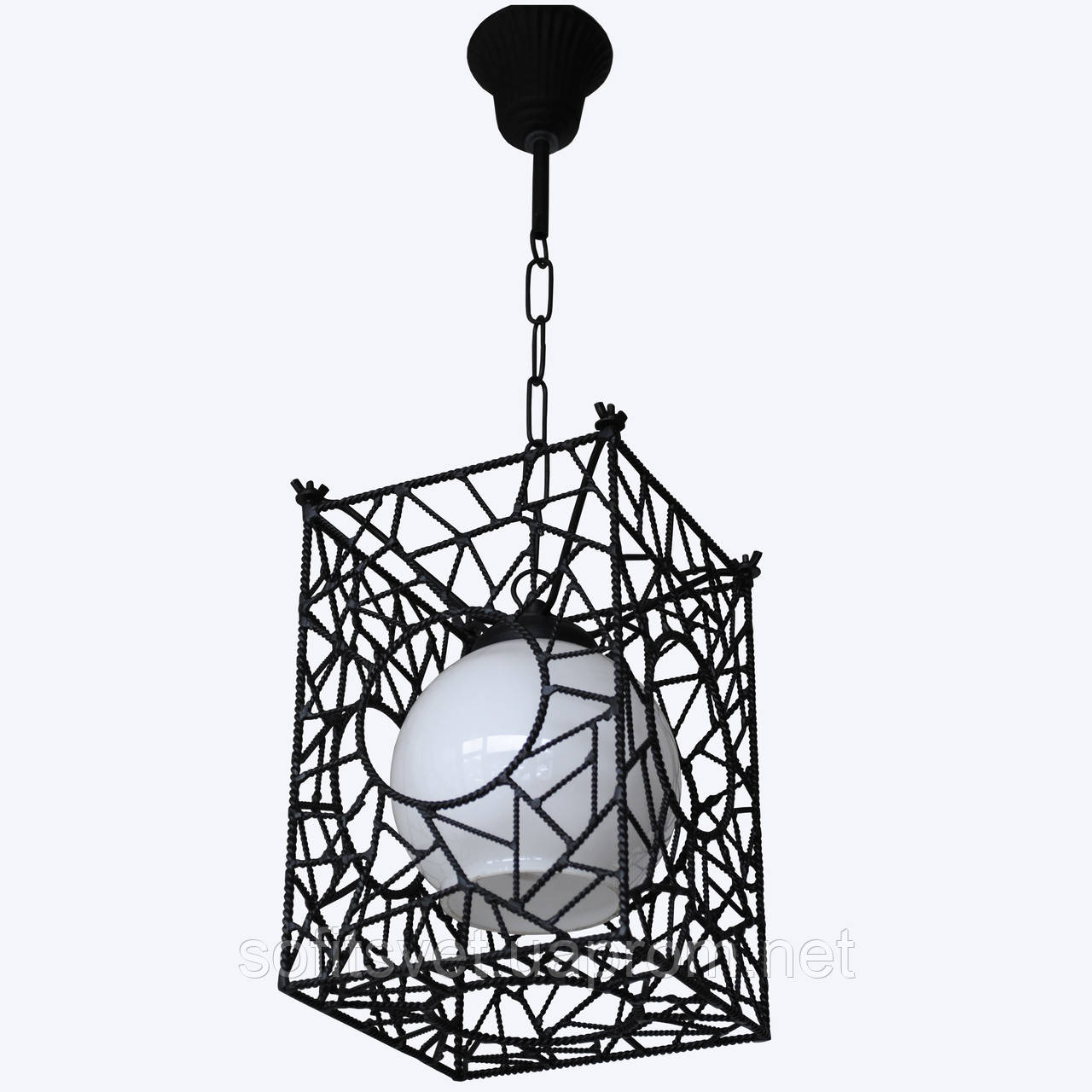 Люстра кованая Мозаика 1 лампа Черная, высокая (ID#613281593), цена ...