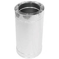 Труба димохідна двостінна нерж/оцинк Версія Люкс L-1 м D-110/180 товщина 0,6 мм