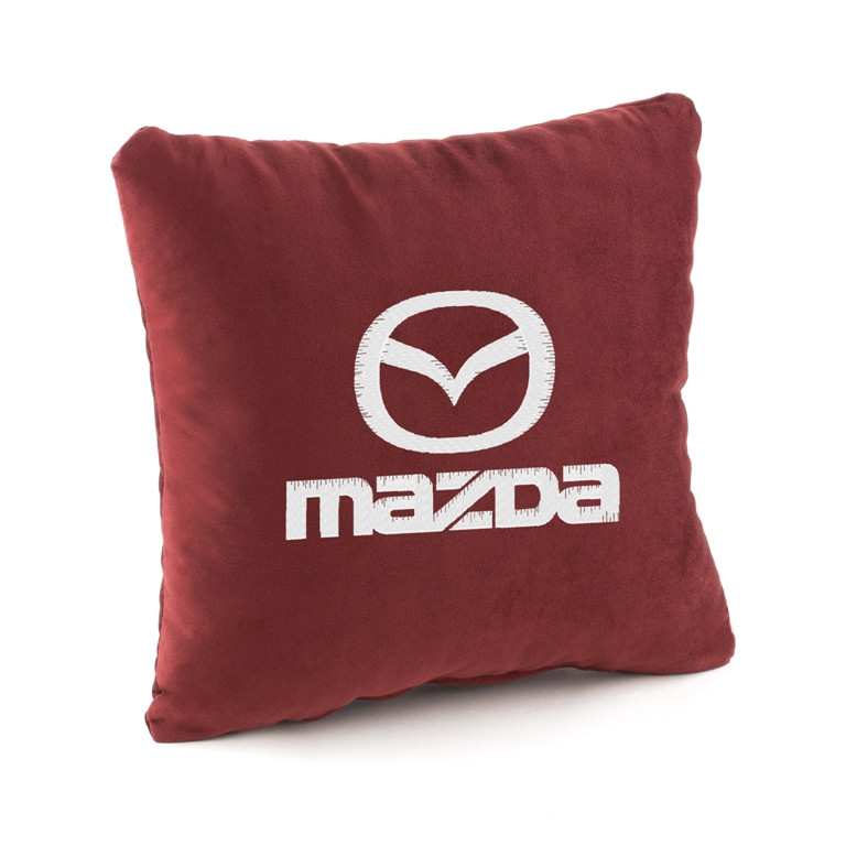 Подушка з логотипом Mazda флок