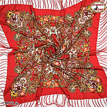 Коралова вовняна хустина Царська, фото 5