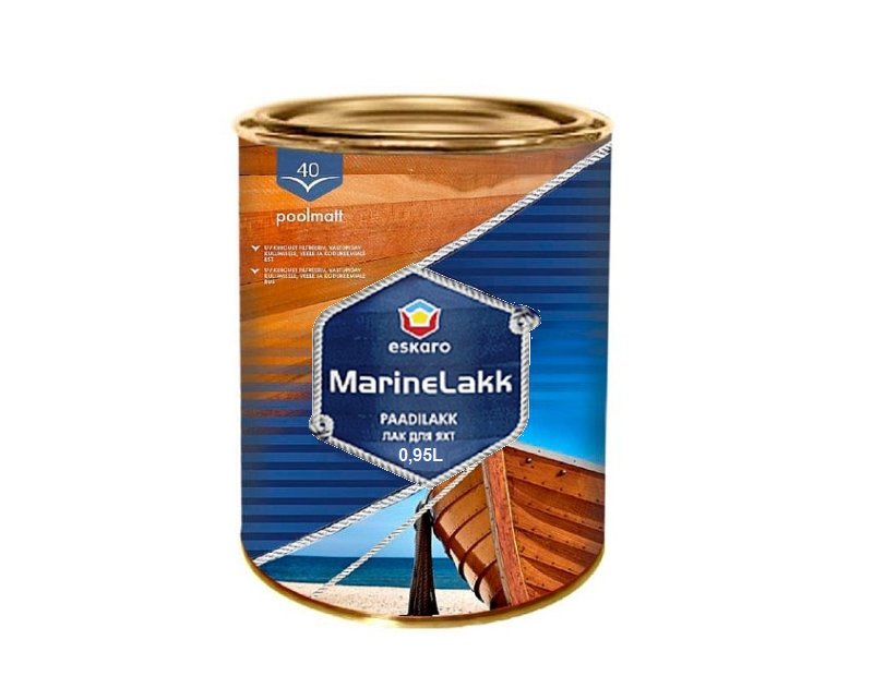 Лак алкід-уретановий ESKARO MARINE LAKK 40 TIX яхтовый 0,95 л