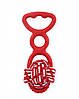 Іграшка для собак Мотузкова куля з гумовою ручкою Pet Nova 20 см червоний, фото 2
