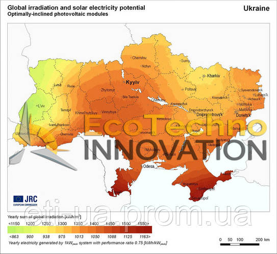 Солнечный потенциал Украины